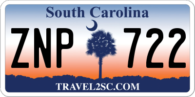 SC license plate ZNP722