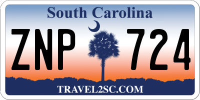 SC license plate ZNP724