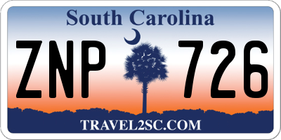 SC license plate ZNP726