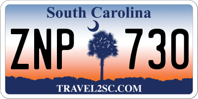 SC license plate ZNP730