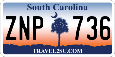 SC license plate ZNP736