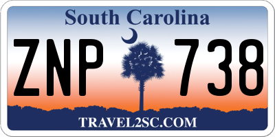 SC license plate ZNP738