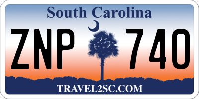 SC license plate ZNP740