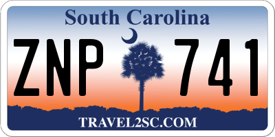 SC license plate ZNP741