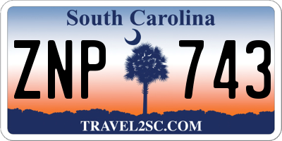 SC license plate ZNP743