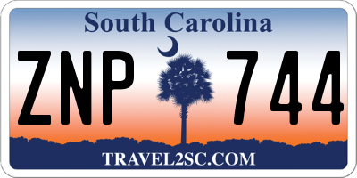 SC license plate ZNP744