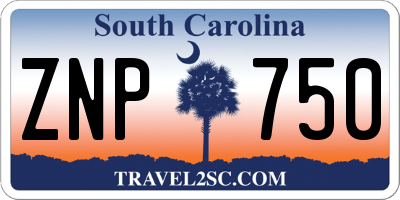 SC license plate ZNP750
