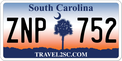 SC license plate ZNP752