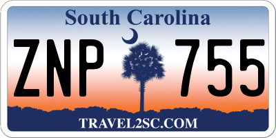 SC license plate ZNP755