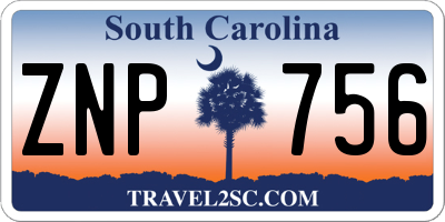 SC license plate ZNP756