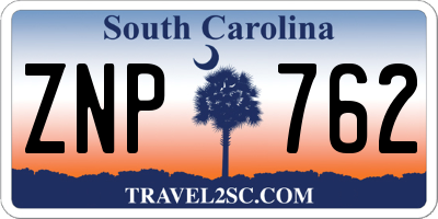 SC license plate ZNP762
