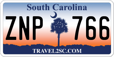 SC license plate ZNP766