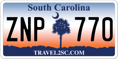 SC license plate ZNP770
