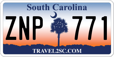SC license plate ZNP771