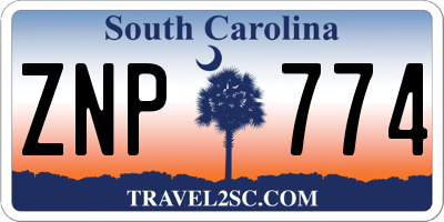 SC license plate ZNP774