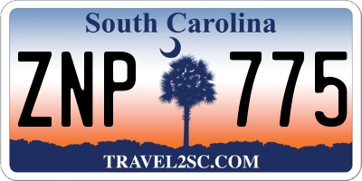SC license plate ZNP775