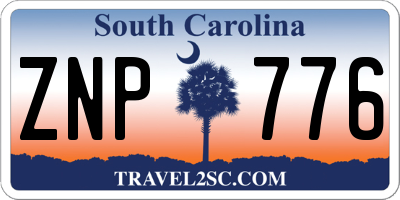 SC license plate ZNP776