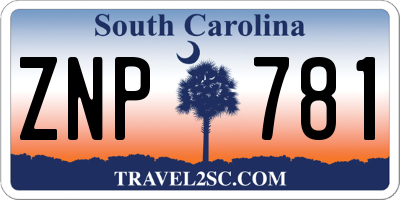 SC license plate ZNP781