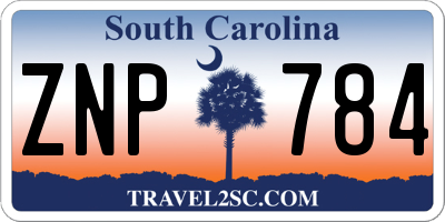 SC license plate ZNP784