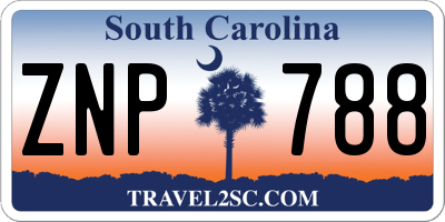 SC license plate ZNP788