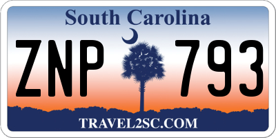 SC license plate ZNP793