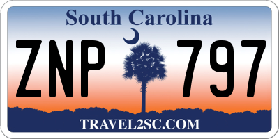 SC license plate ZNP797