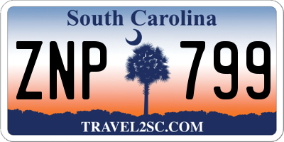 SC license plate ZNP799