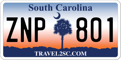 SC license plate ZNP801