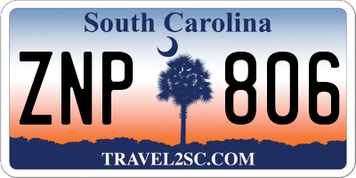 SC license plate ZNP806