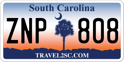 SC license plate ZNP808