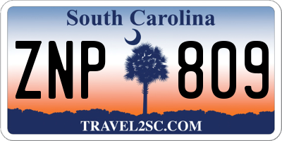SC license plate ZNP809