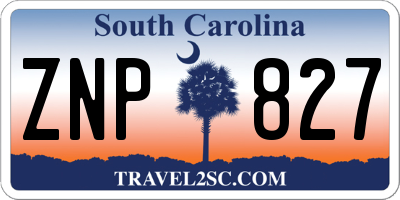 SC license plate ZNP827