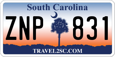 SC license plate ZNP831
