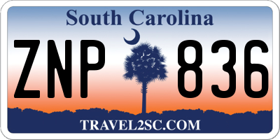 SC license plate ZNP836