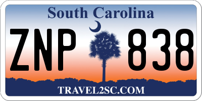 SC license plate ZNP838