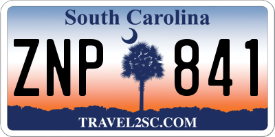 SC license plate ZNP841