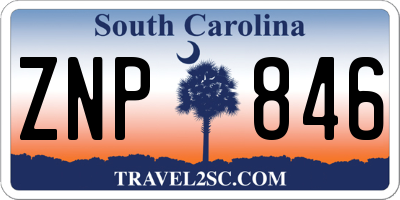 SC license plate ZNP846