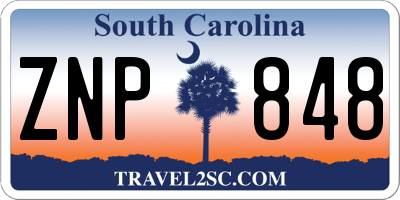 SC license plate ZNP848