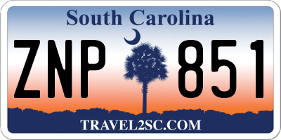 SC license plate ZNP851