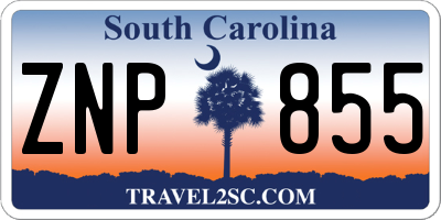 SC license plate ZNP855