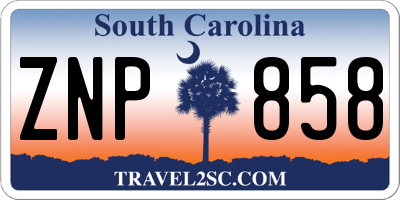 SC license plate ZNP858