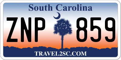 SC license plate ZNP859