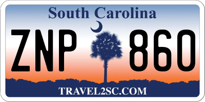 SC license plate ZNP860