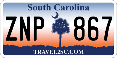 SC license plate ZNP867