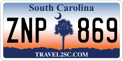 SC license plate ZNP869
