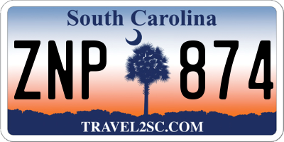 SC license plate ZNP874