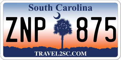 SC license plate ZNP875