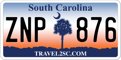 SC license plate ZNP876