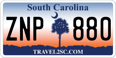 SC license plate ZNP880