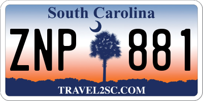 SC license plate ZNP881
